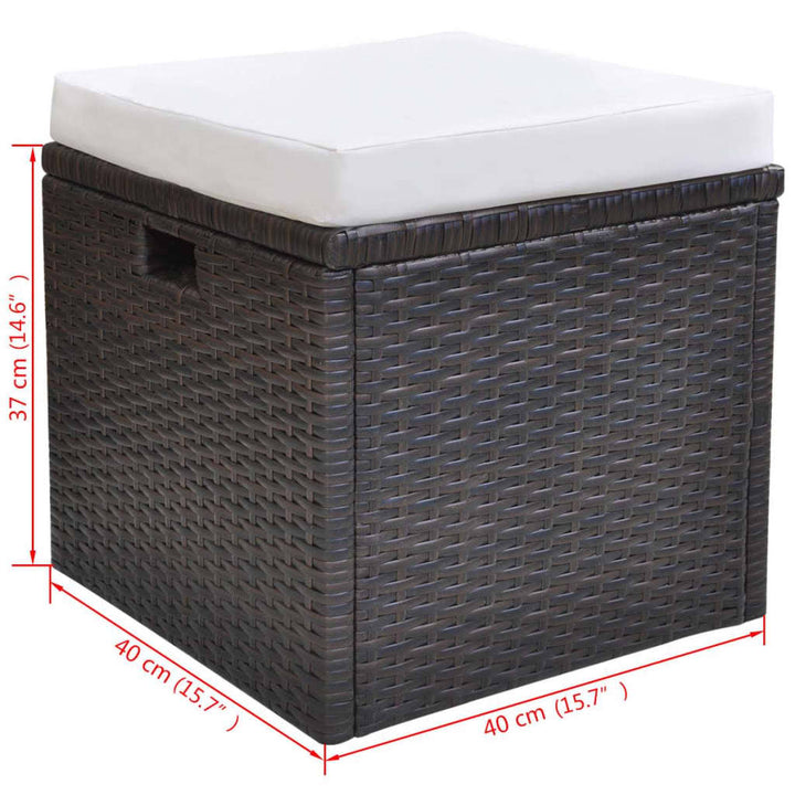 Set Mobilier De Exterior Cu Perne, 6 Piese, , Poliratan
