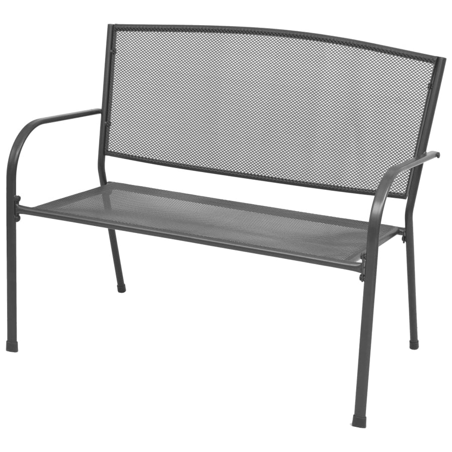 Bancă De Grădină, Antracit, 108 Cm, Oțel Și Plasă