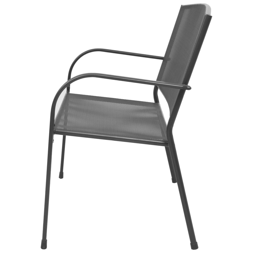 Bancă De Grădină, Antracit, 108 Cm, Oțel Și Plasă
