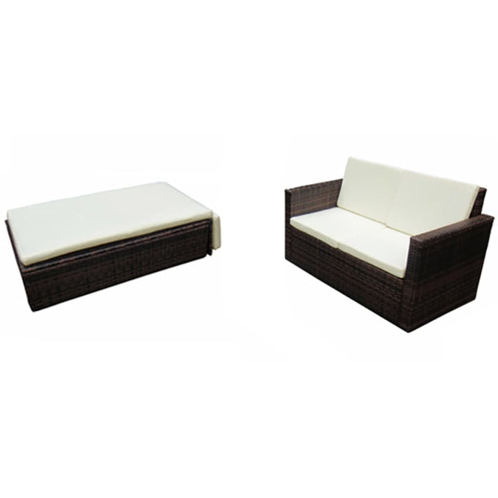 Set Mobilier De Grădină Cu Perne, 2 Piese, , Poliratan