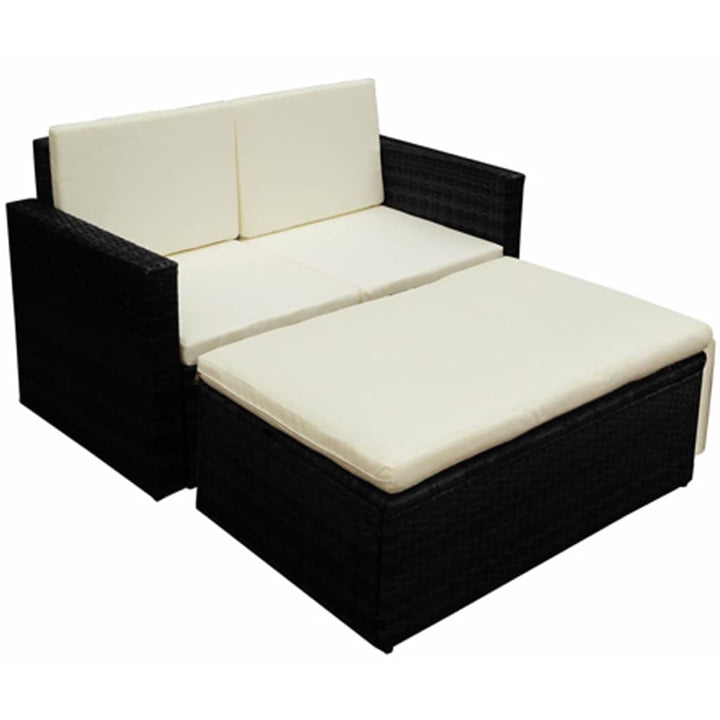 Set Mobilier De Grădină Cu Perne, 2 Piese, , Poliratan