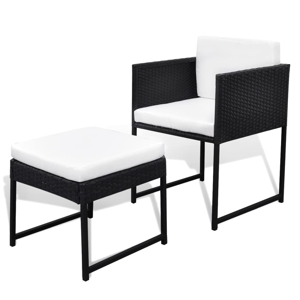 Set Mobilier De Exterior Cu Perne, 9 Piese, , Poliratan