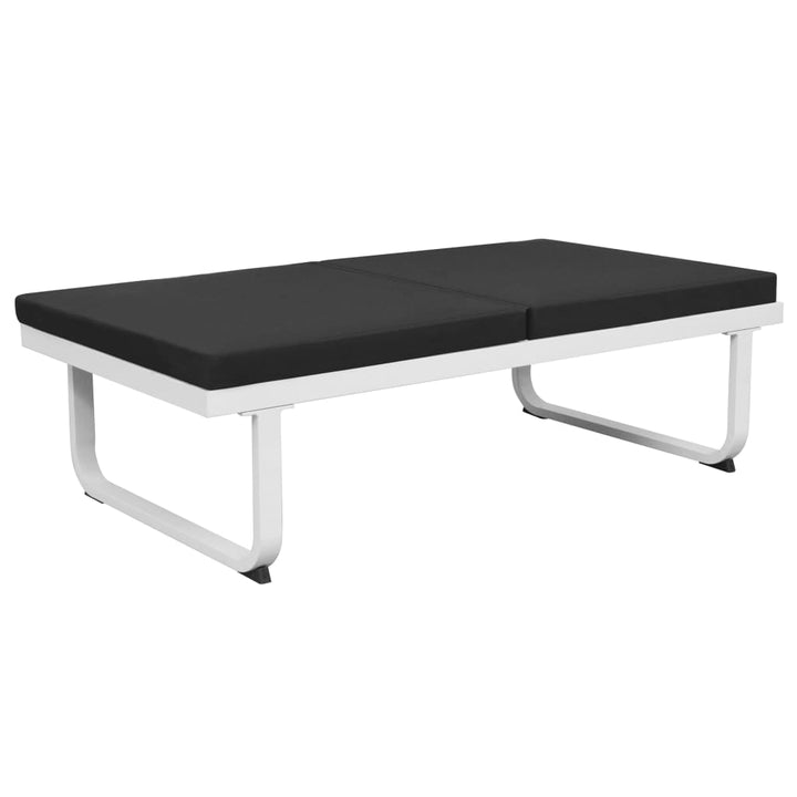 Set Mobilier Grădină, 5 Piese, Negru, Textilenă Și Aluminiu