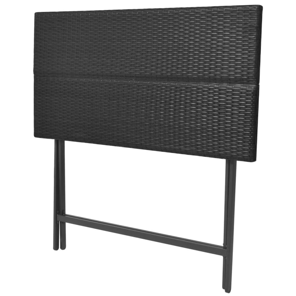 Set Mobilier Exterior Pliabil, 7 Piese, Oțel, Poliratan