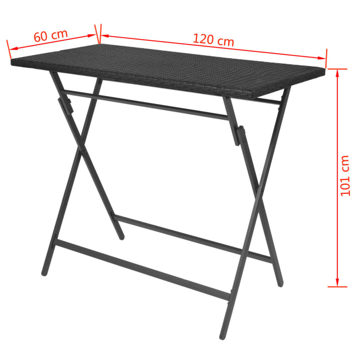 Set Mobilier Exterior Pliabil, 7 Piese, Oțel, Poliratan