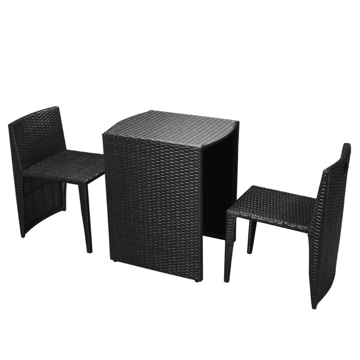 Set Mobilier Bistro Cu Perne, 3 Piese, , Poliratan