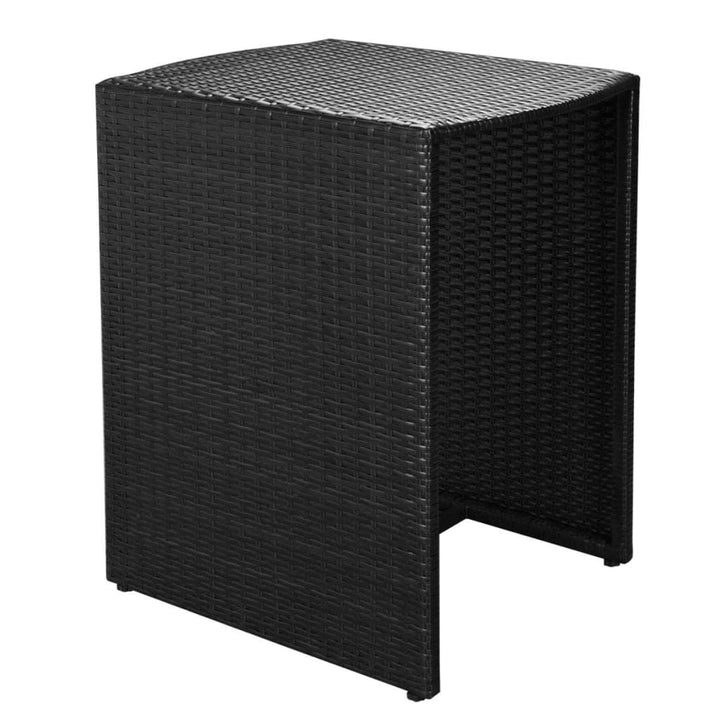 Set Mobilier Bistro Cu Perne, 3 Piese, , Poliratan