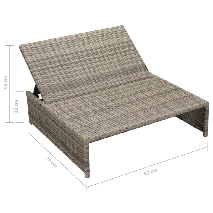 Set Mobilier De Grădină Cu Perne, 5 Piese, Gri, Poliratan