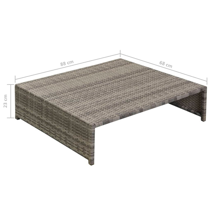 Set Mobilier De Grădină Cu Perne, 5 Piese, Gri, Poliratan