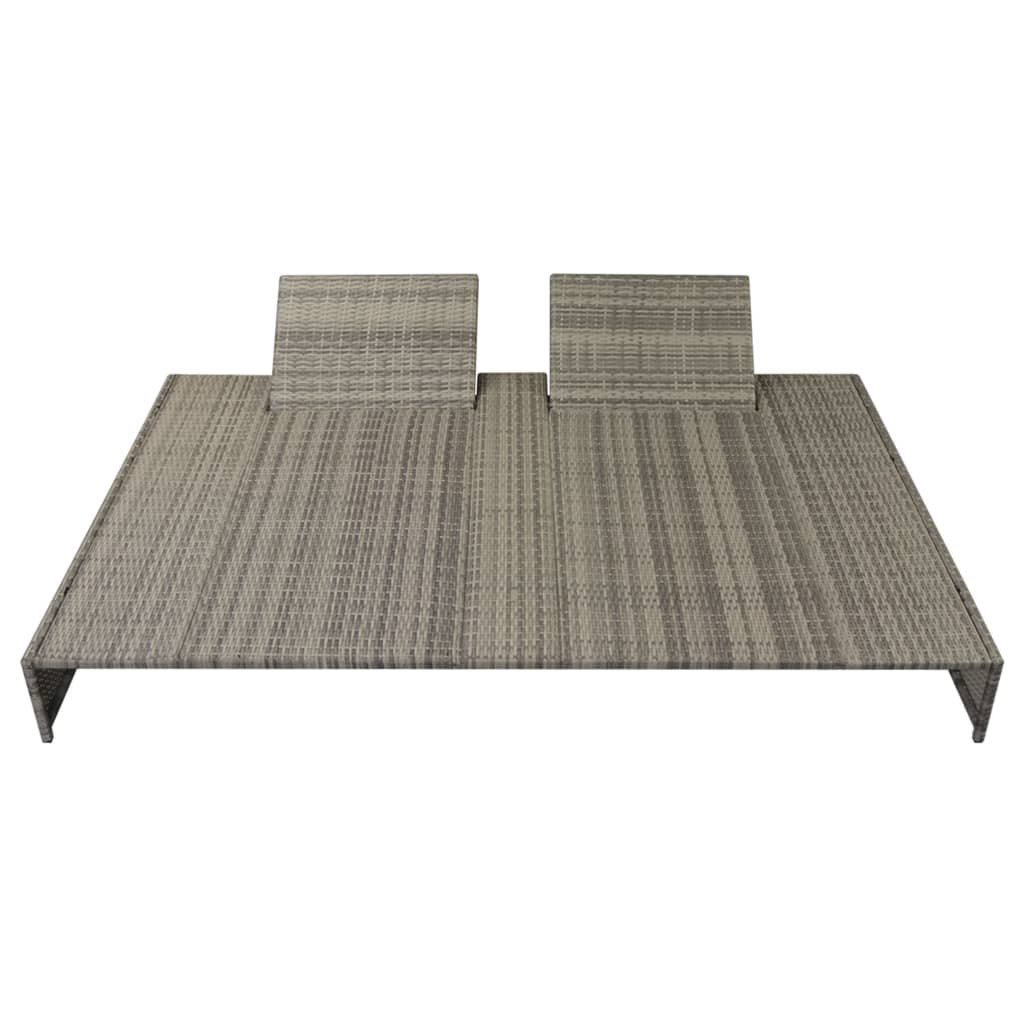 Set Mobilier De Grădină Cu Perne, 5 Piese, Gri, Poliratan