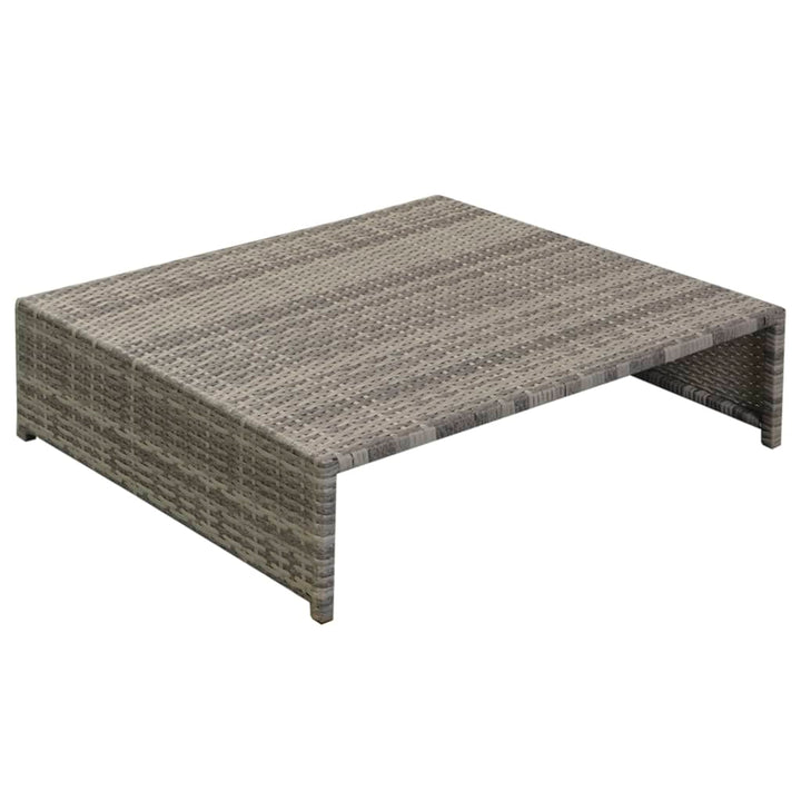 Set Mobilier De Grădină Cu Perne, 5 Piese, Gri, Poliratan