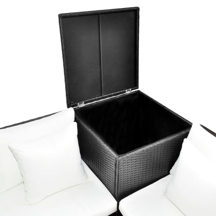 Set Mobilier De Grădină Cu Perne, 4 Piese, , Poliratan