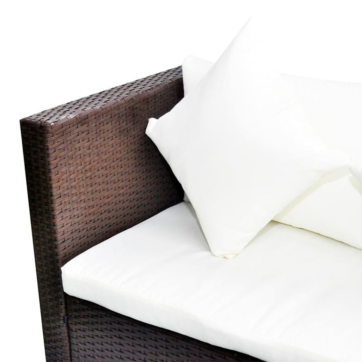 Set Mobilier De Grădină Cu Perne, 4 Piese, , Poliratan