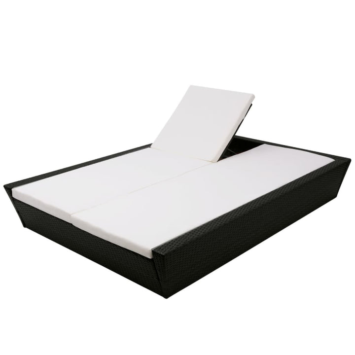 Pat Șezlong De Exterior Cu Pernă, , Poliratan