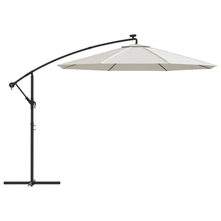 Umbrelă Soare Suspendată, Iluminare Led, Stâlp Metalic