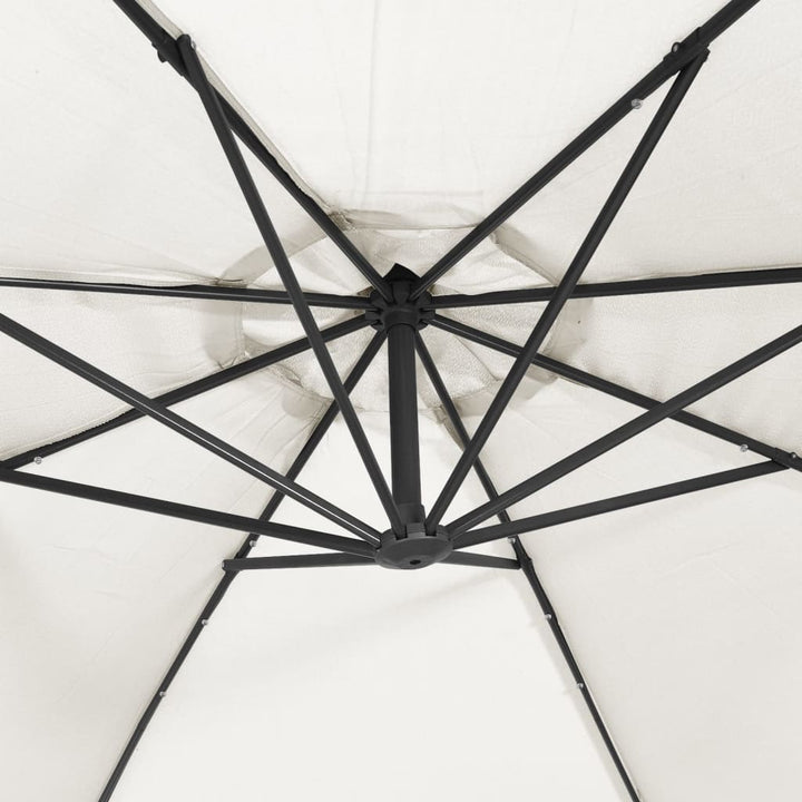 Umbrelă Soare Suspendată, Iluminare Led, Stâlp Metalic