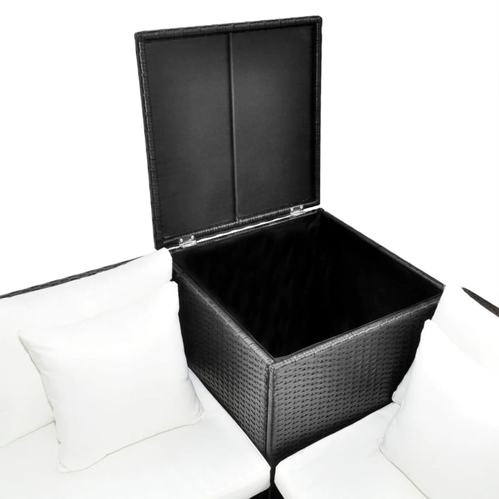 Set Mobilier De Grădină Cu Perne, 4 Piese, , Poliratan