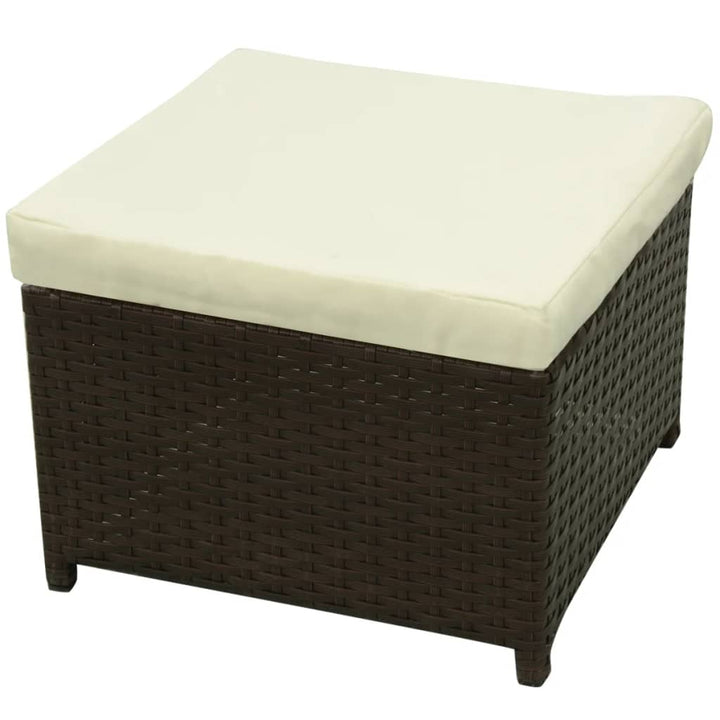 Set Mobilier De Grădină Cu Perne, 8 Piese, , Poliratan