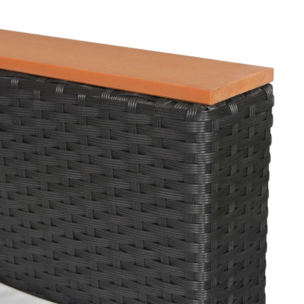 Set Mobilier De Grădină Cu Perne, 4 Piese, Negru, Poliratan