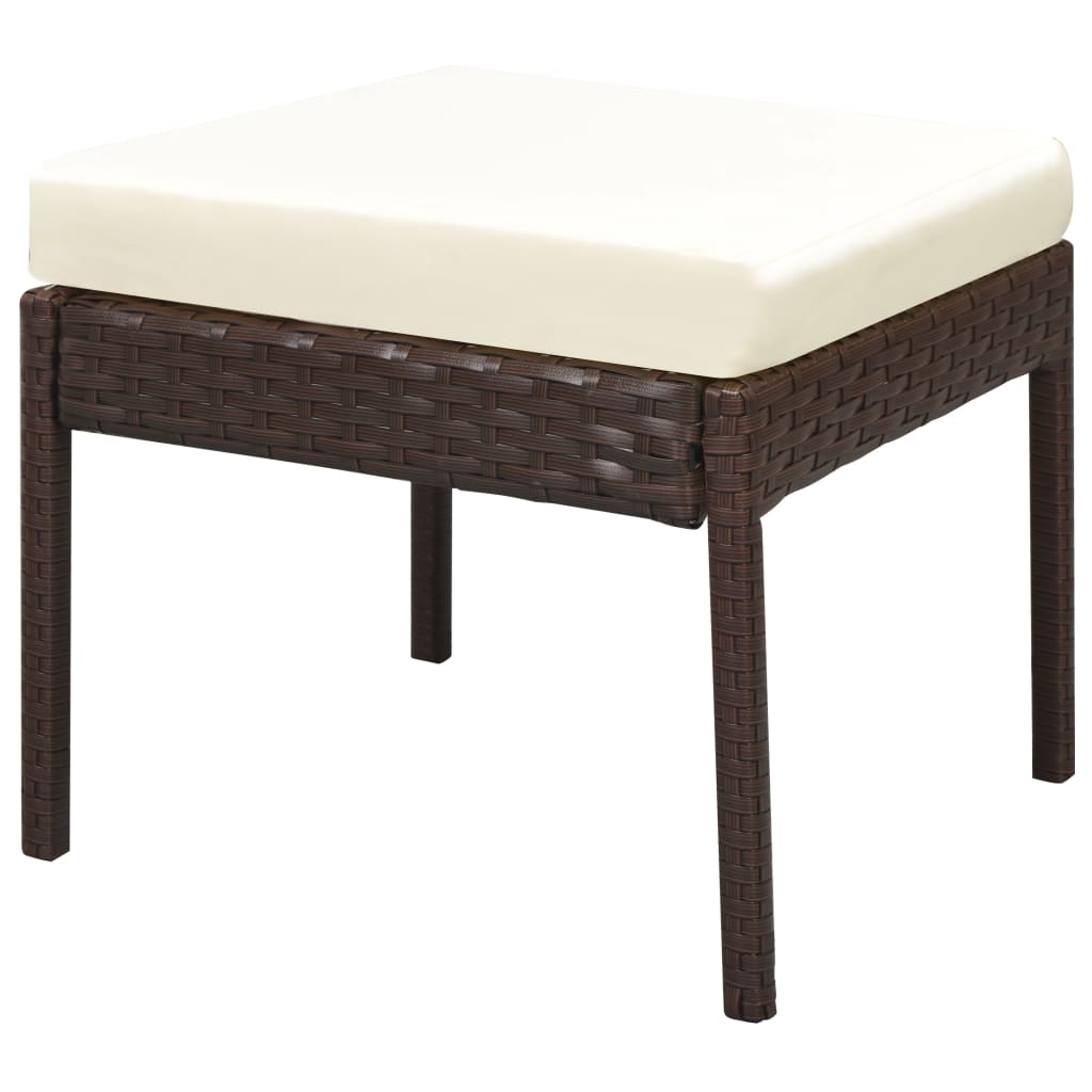 Set Mobilier De Grădină Cu Perne, 6 Piese, , Poliratan