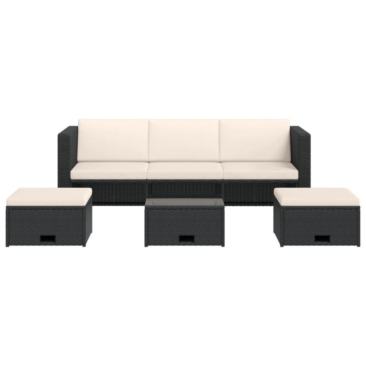 Set Mobilier De Grădină Cu Perne, 4 Piese, , Poliratan
