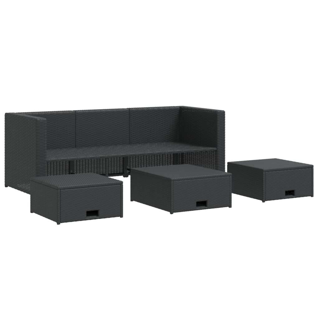 Set Mobilier De Grădină Cu Perne, 4 Piese, , Poliratan