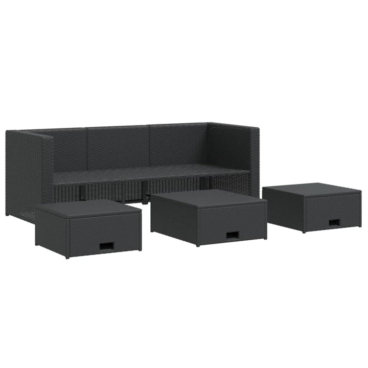 Set Mobilier De Grădină Cu Perne, 4 Piese, , Poliratan