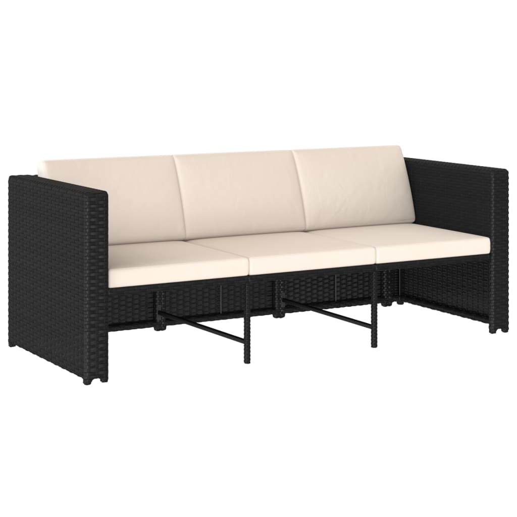 Set Mobilier De Grădină Cu Perne, 4 Piese, , Poliratan
