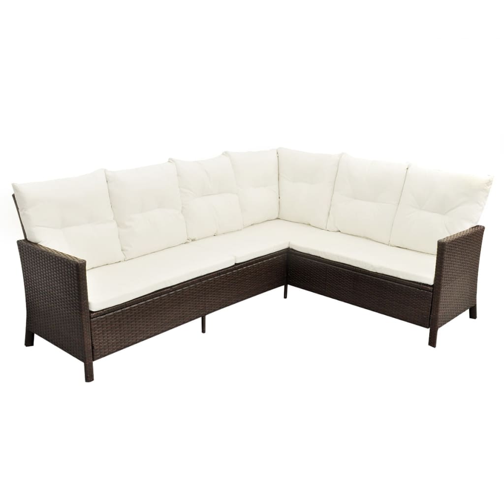 Set Mobilier De Grădină Cu Perne, 4 Piese, , Poliratan