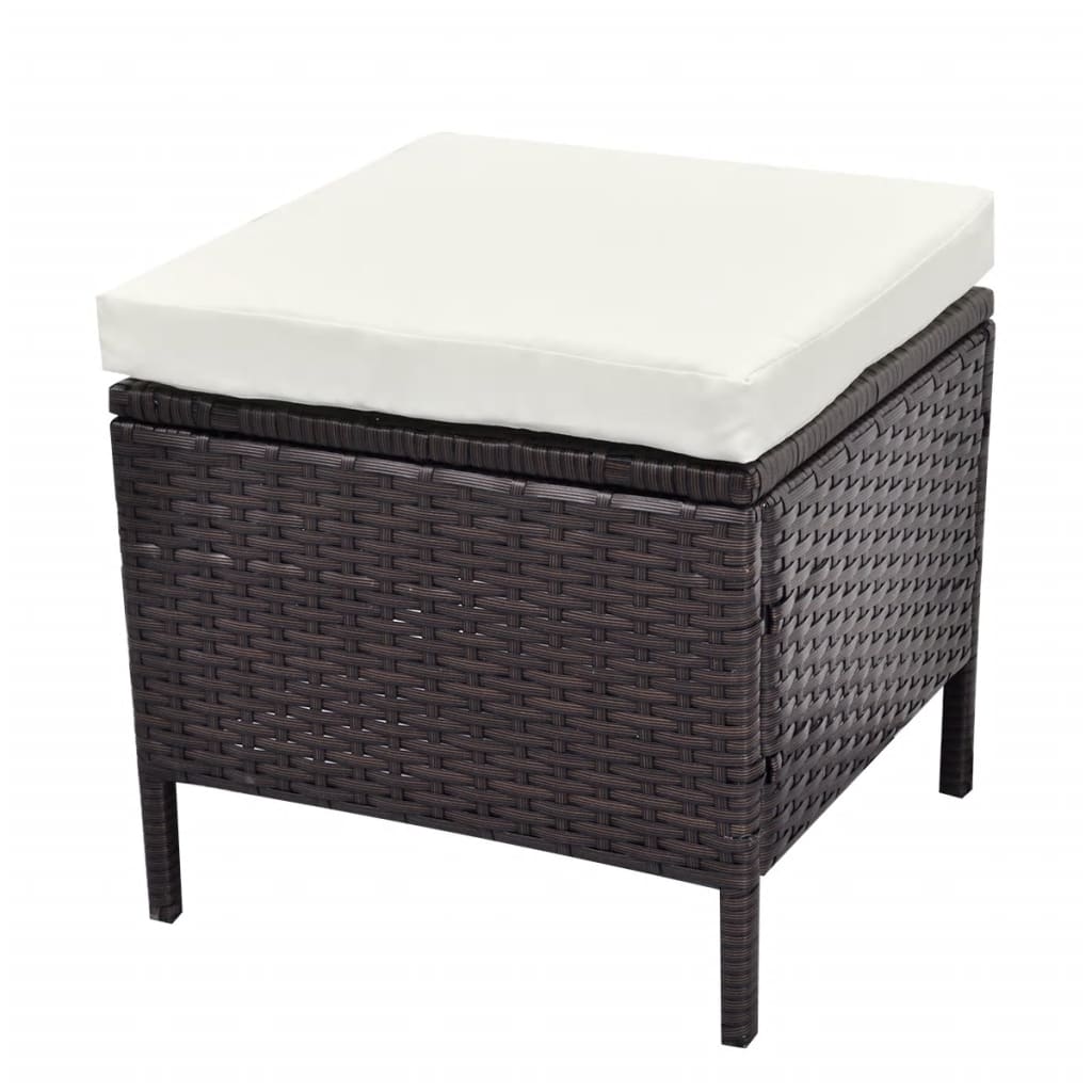 Set Mobilier De Grădină Cu Perne, 4 Piese, , Poliratan