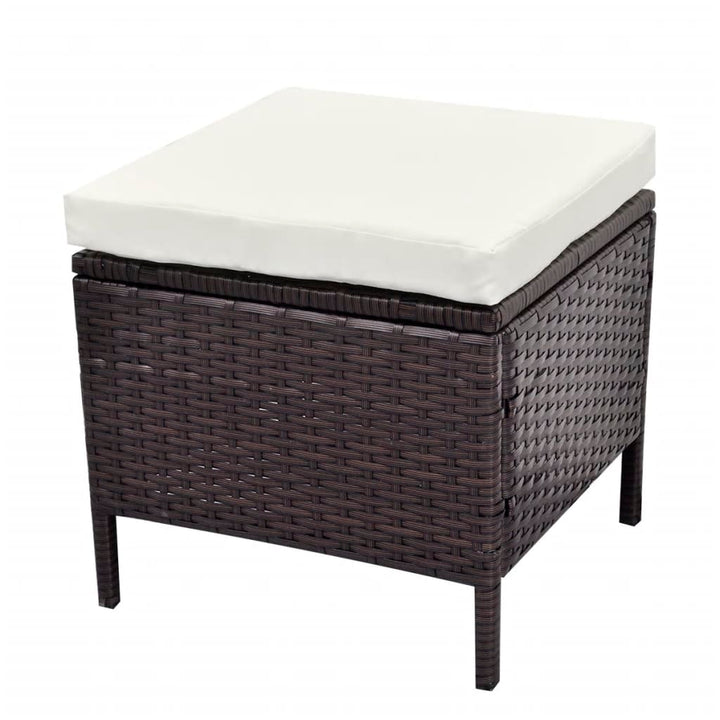 Set Mobilier De Grădină Cu Perne, 4 Piese, , Poliratan