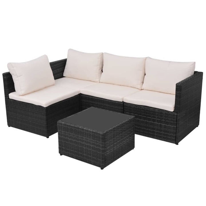 Set Mobilier De Grădină Cu Perne, 5 Piese, , Poliratan