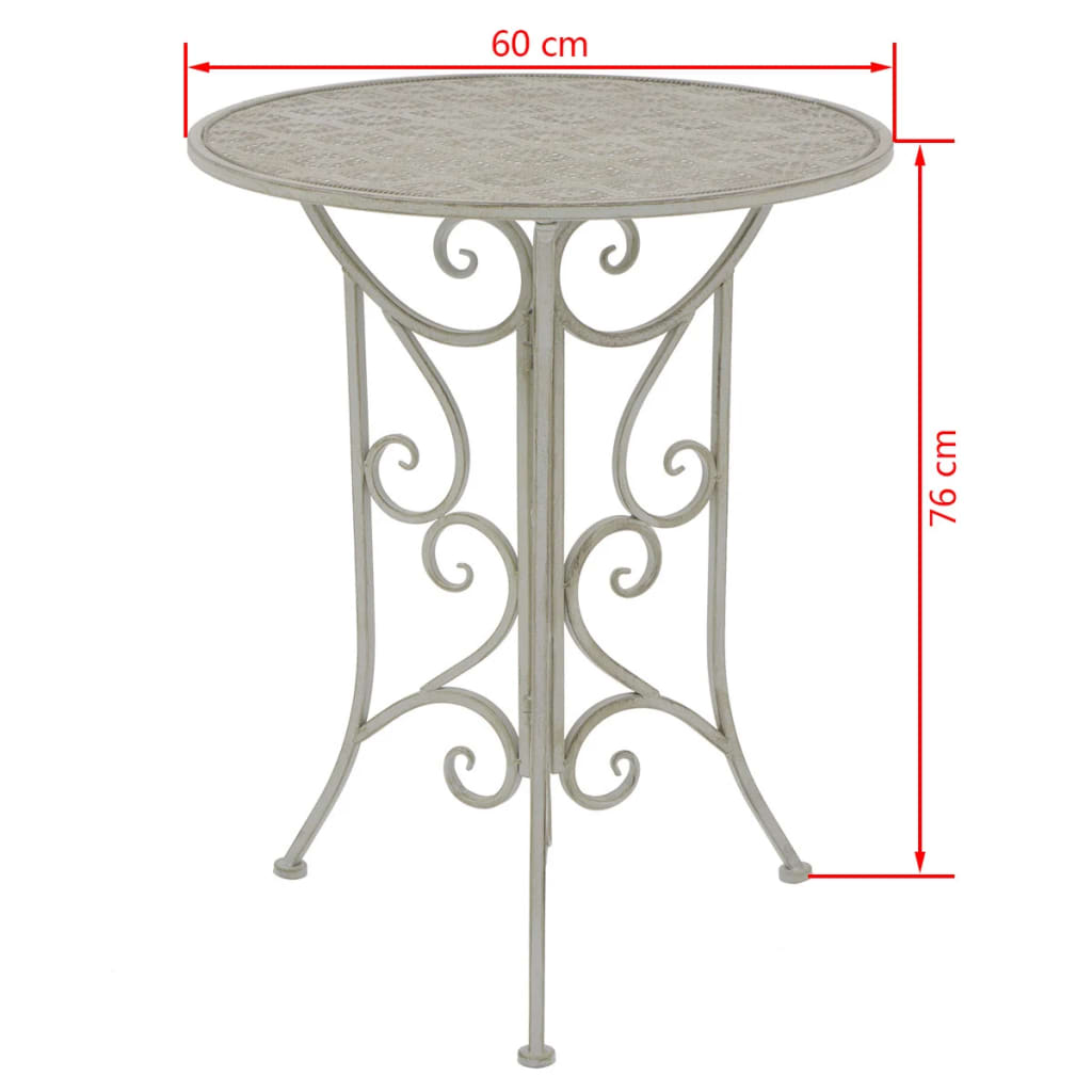Set Mobilier Bistro, 3 Piese, , Oțel