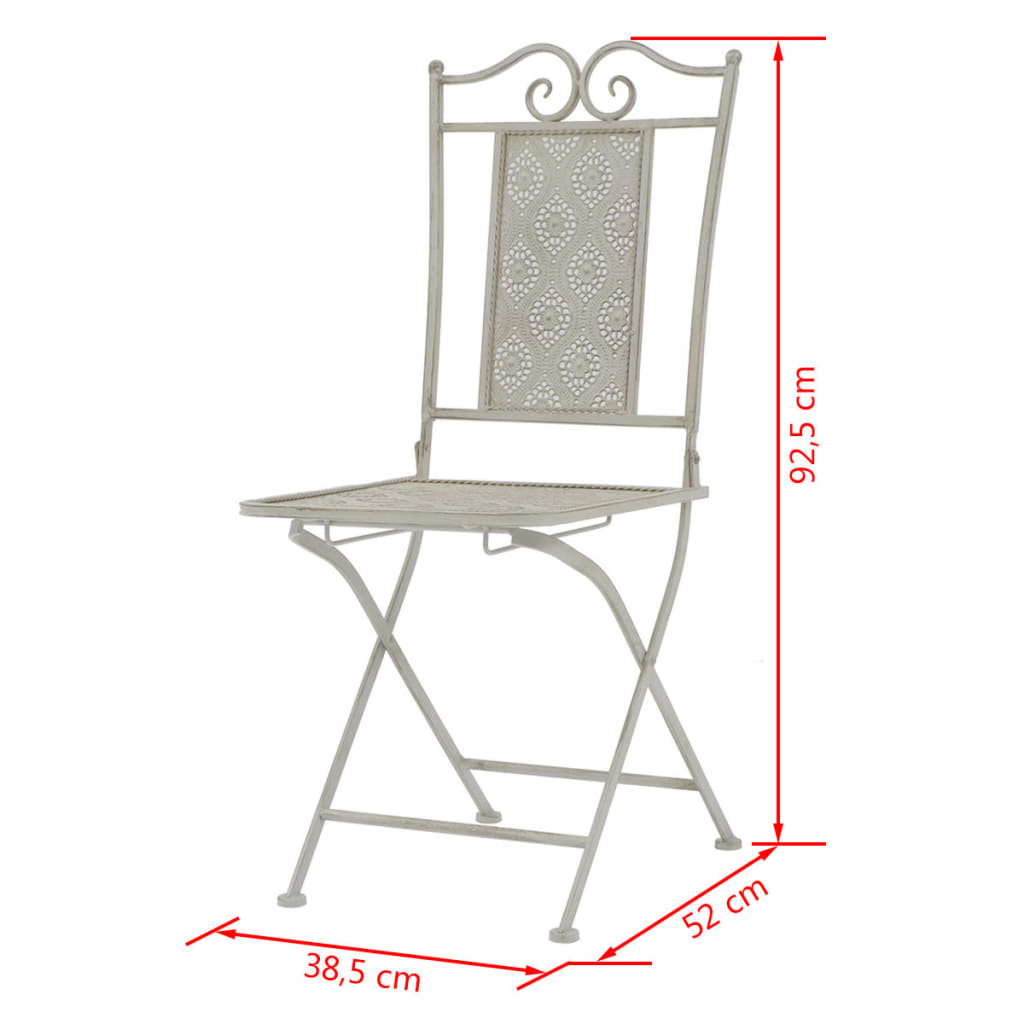 Set Mobilier Bistro, 3 Piese, , Oțel