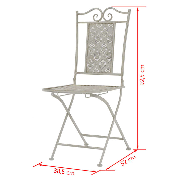 Set Mobilier Bistro, 3 Piese, , Oțel