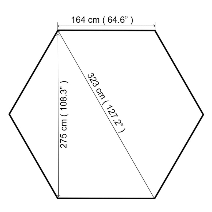 Pavilion Marchiză De Grădină, Cort, Hexagonal, 323X265 Cm,