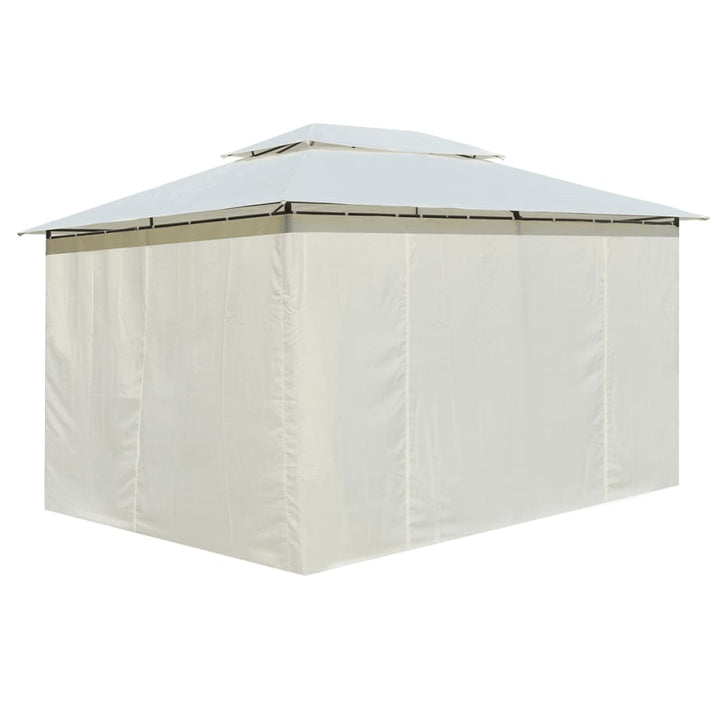 Cort De Grădină Cu Perdele 4 X 3 M, Alb