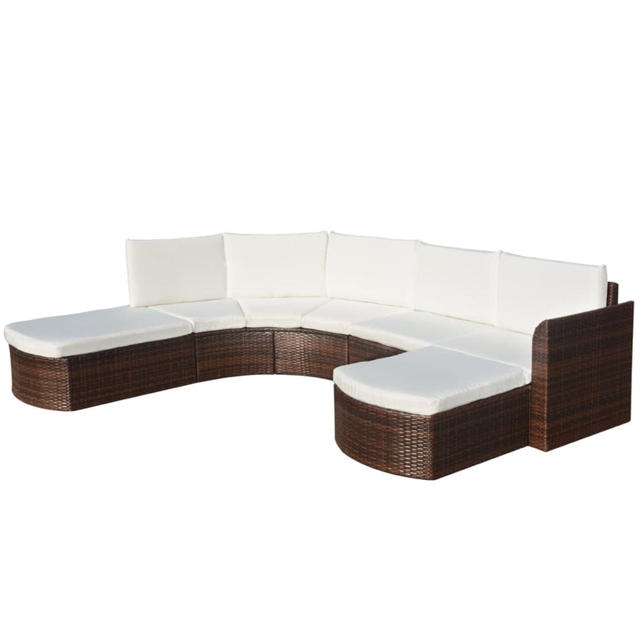 Set Mobilier De Grădină Cu Perne, 4 Piese, , Poliratan
