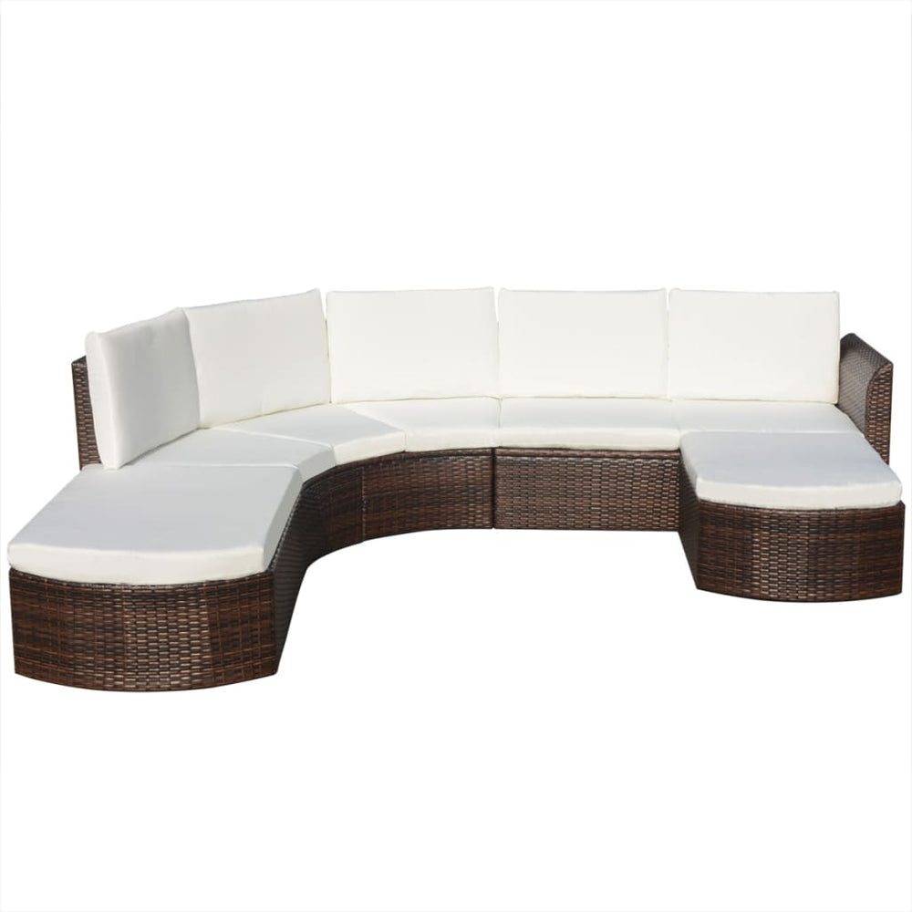 Set Mobilier De Grădină Cu Perne, 4 Piese, , Poliratan