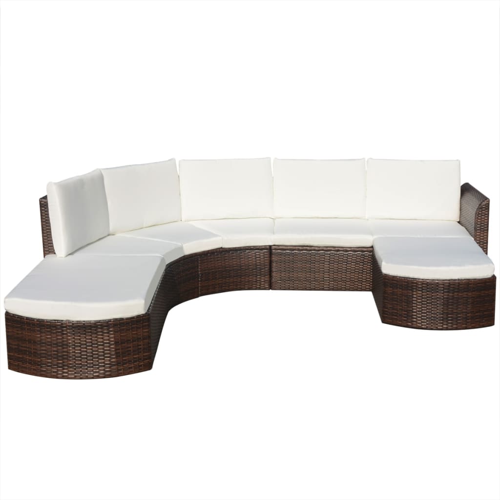 Set Mobilier De Grădină Cu Perne, 4 Piese, , Poliratan