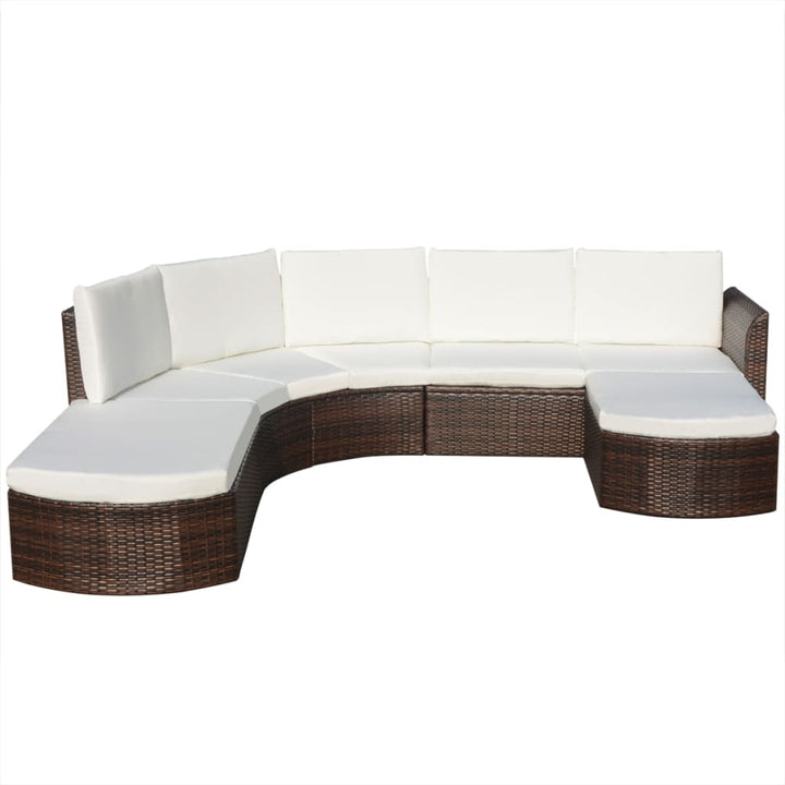 Set Mobilier De Grădină Cu Perne, 4 Piese, , Poliratan