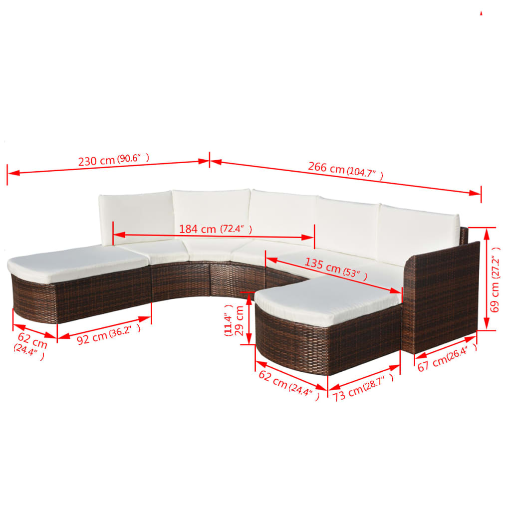Set Mobilier De Grădină Cu Perne, 4 Piese, , Poliratan