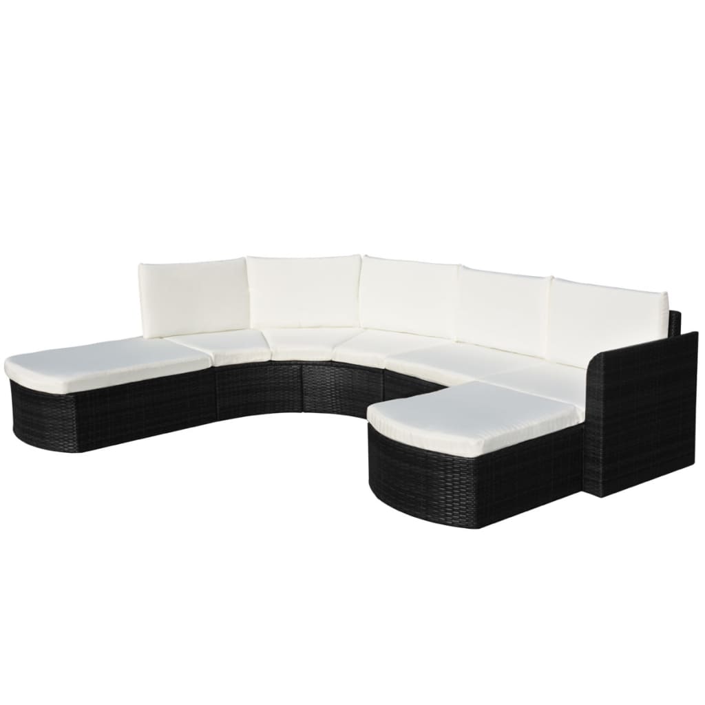 Set Mobilier De Grădină Cu Perne, 4 Piese, , Poliratan