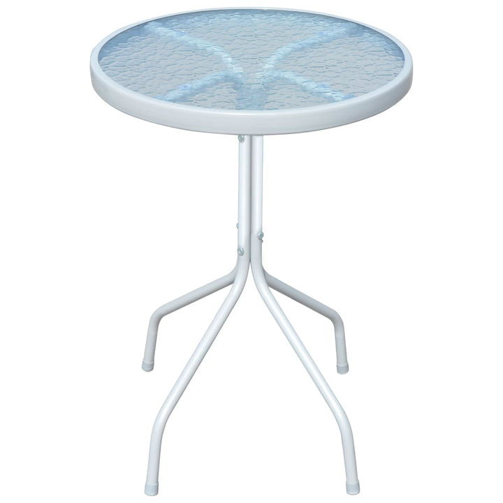 Set Mobilier Bistro, 3 Piese, Negru, Oțel