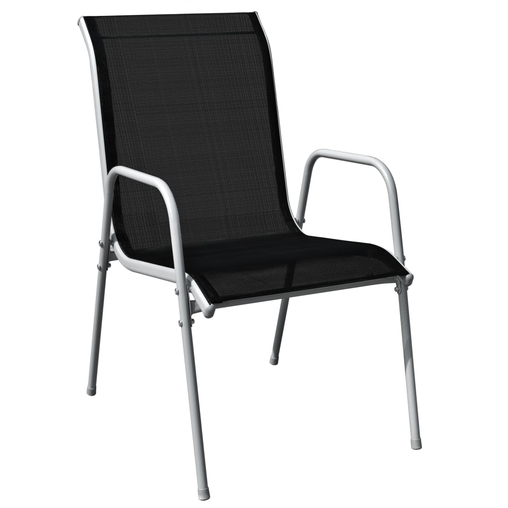 Set Mobilier De Exterior, 5 Piese, Negru, Oțel