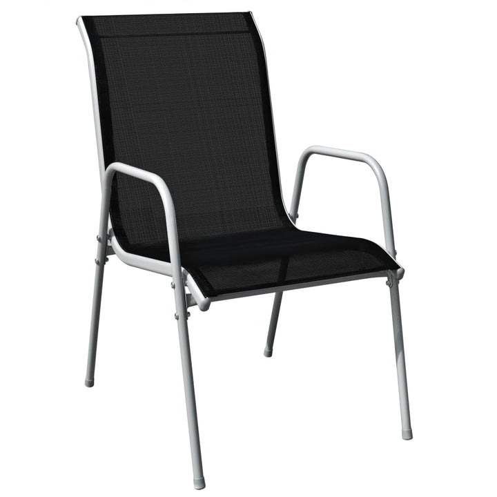 Set Mobilier De Exterior, 5 Piese, Negru, Oțel