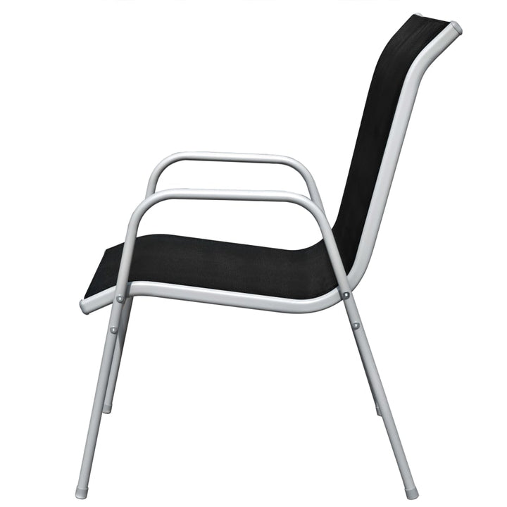 Set Mobilier De Exterior, 5 Piese, Negru, Oțel