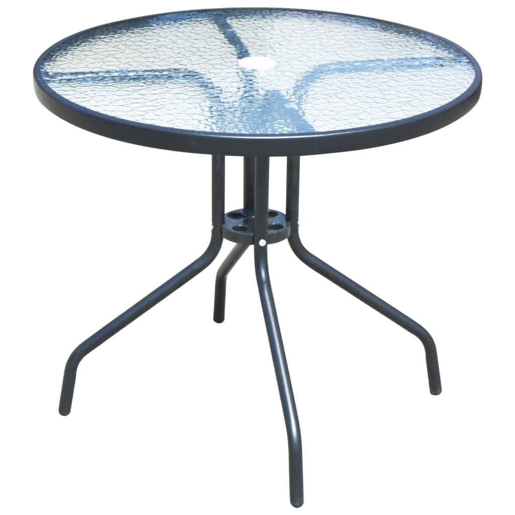 Set Mobilier De Exterior, 5 Piese, Negru, Oțel