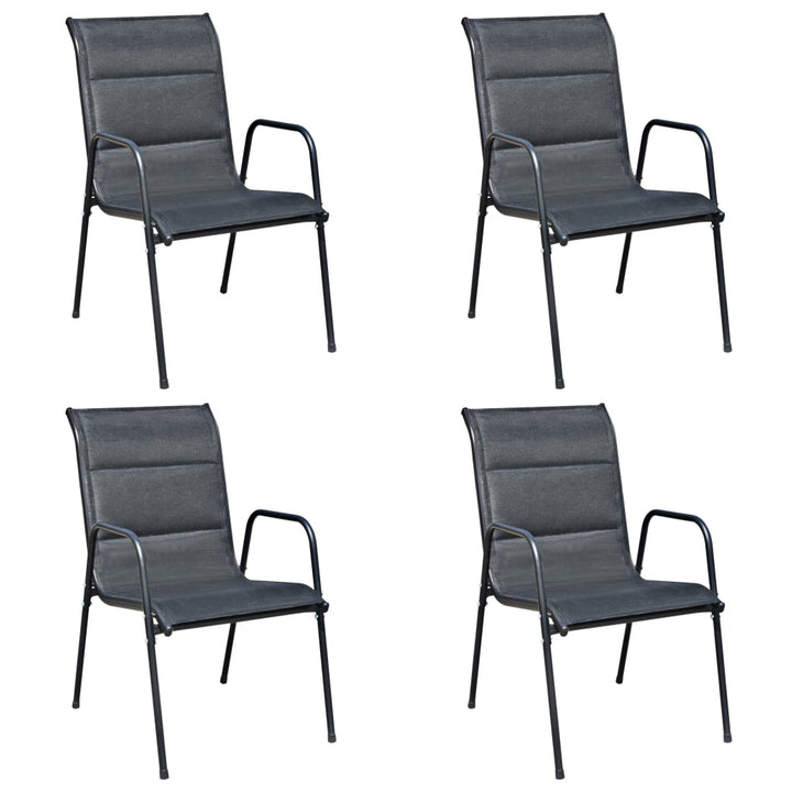 Set Mobilier De Exterior, 5 Piese, Negru, Oțel