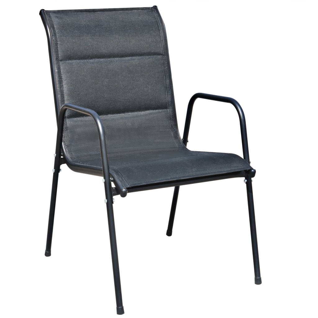 Set Mobilier De Exterior, 5 Piese, Negru, Oțel